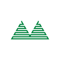 stripes line mountain symbol vector