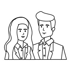 business couple avatars characters