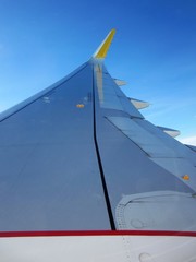 aeronautical wing in flight