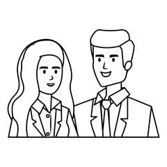 business couple avatars characters