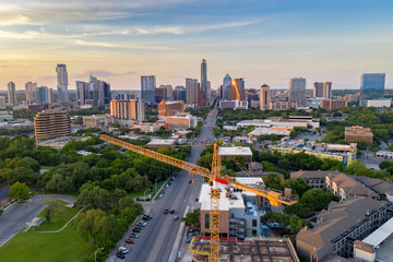 Fototapeta na wymiar Austin Aerial Skyline