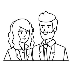 business couple avatars characters