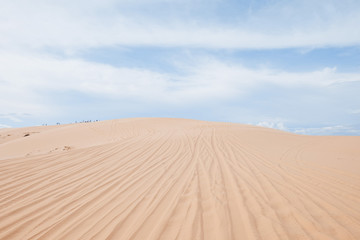 Fototapeta na wymiar White sand dunes at muine vietnam.