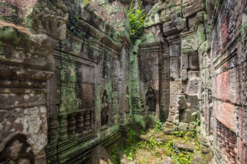The incredibly beautiful Preah Khan temple ruins at Angkor, Siem Reap, Cambodia
