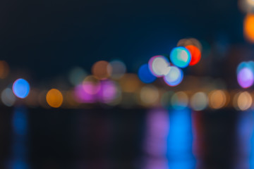 Blurred cityscape view, abstract light background