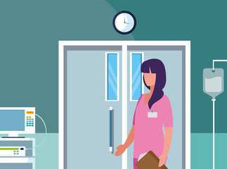 female medicine worker in operating theater