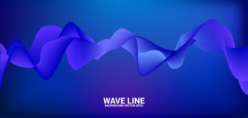 blue neon color fluid curve shape background. Concept design for flowing futuristic and liquid wave style artwork