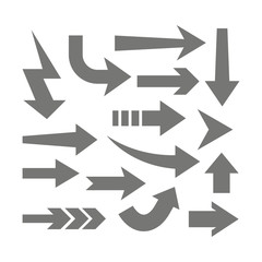 Arrow icon set isolated on white background