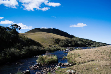 landscape with lake and mountains