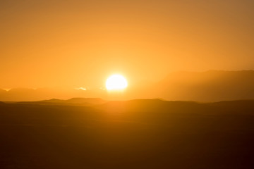 Beautiful morning glow on Helan peak