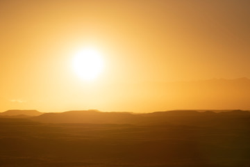 Beautiful morning glow on Helan peak