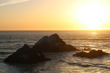 Rocks - Sunset at Beach