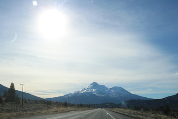 Road lead to Snow Mountain