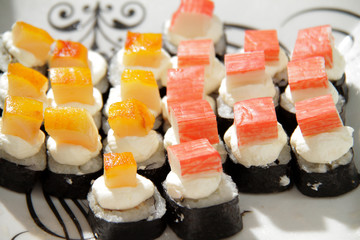 sushi on plate
