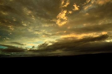 yellow cloud sunset