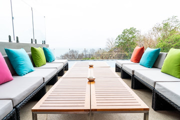 pillow on sofa decoration outdoor patio