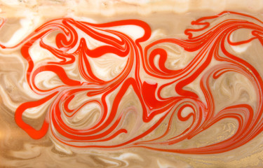 Beige marbling pattern. Golden marble liquid texture.