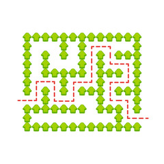 Abstact labyrinth. Game for kids. Puzzle for children. Maze conundrum. Find the right path. Color vector illustration.