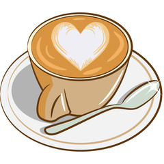 coffee cup vector graphic design clipart