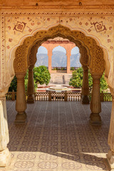 Aram Mandir and Charbagh Garden in Jaigarh Fort. Jaipur. India