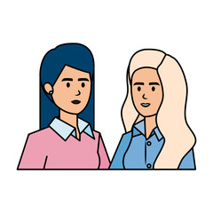 elegant businesswomen avatars characters