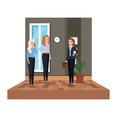 Fototapeta premium elegant businesswomen in the office scene