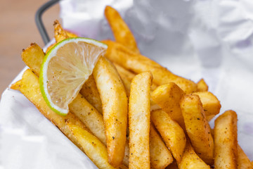 Crispy french fries blended with spices
