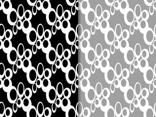 Seamless geometric abstract pattern with circles and rings