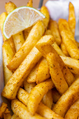 Crispy french fries blended with spices