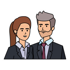business couple avatars characters