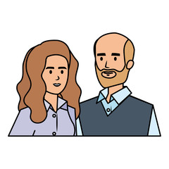 business couple avatars characters