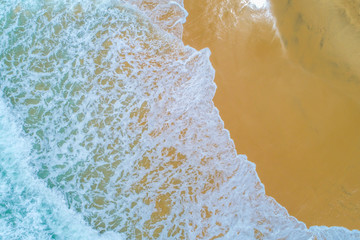 Sea wave on sand beach turquoise water nature lndscape