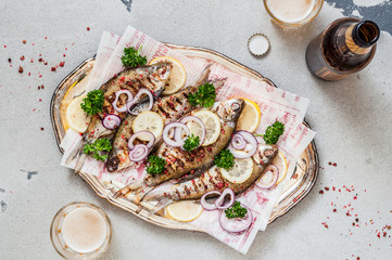 Grilled Breams with Beer