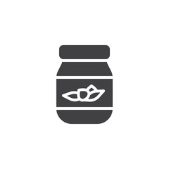 Jam jar vector icon. filled flat sign for mobile concept and web design. Glass jar jam glyph icon. Symbol, logo illustration. Pixel perfect vector graphics