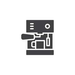 Automatic coffee maker vector icon. filled flat sign for mobile concept and web design. Coffee machine glyph icon. Symbol, logo illustration. Pixel perfect vector graphics