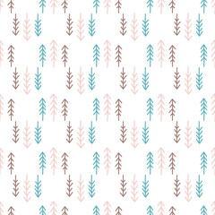 INDIAN FOLK American Native Red Skinned Ethnic Culture Seamless Pattern Vector Illustration for Print Fabric and Digital Paper