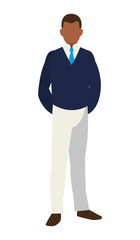 elegant black businessman avatar character