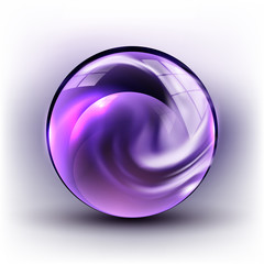 The vector realistic 3d sphere.Vibrant color.Fluid design