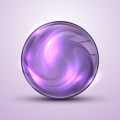 The vector realistic 3d sphere.Vibrant color.Fluid design