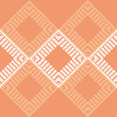 Ethnic boho seamless pattern. Embroidery on fabric. Patchwork texture. Weaving. Traditional ornament. Tribal pattern. Folk motif. Can be used for wallpaper, textile, invitation card, wrapping, web pag