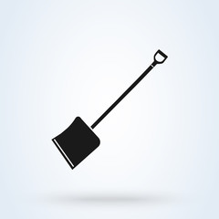 Shovel Icon. Gardening Vector Illustration. Construction Equipment Sign