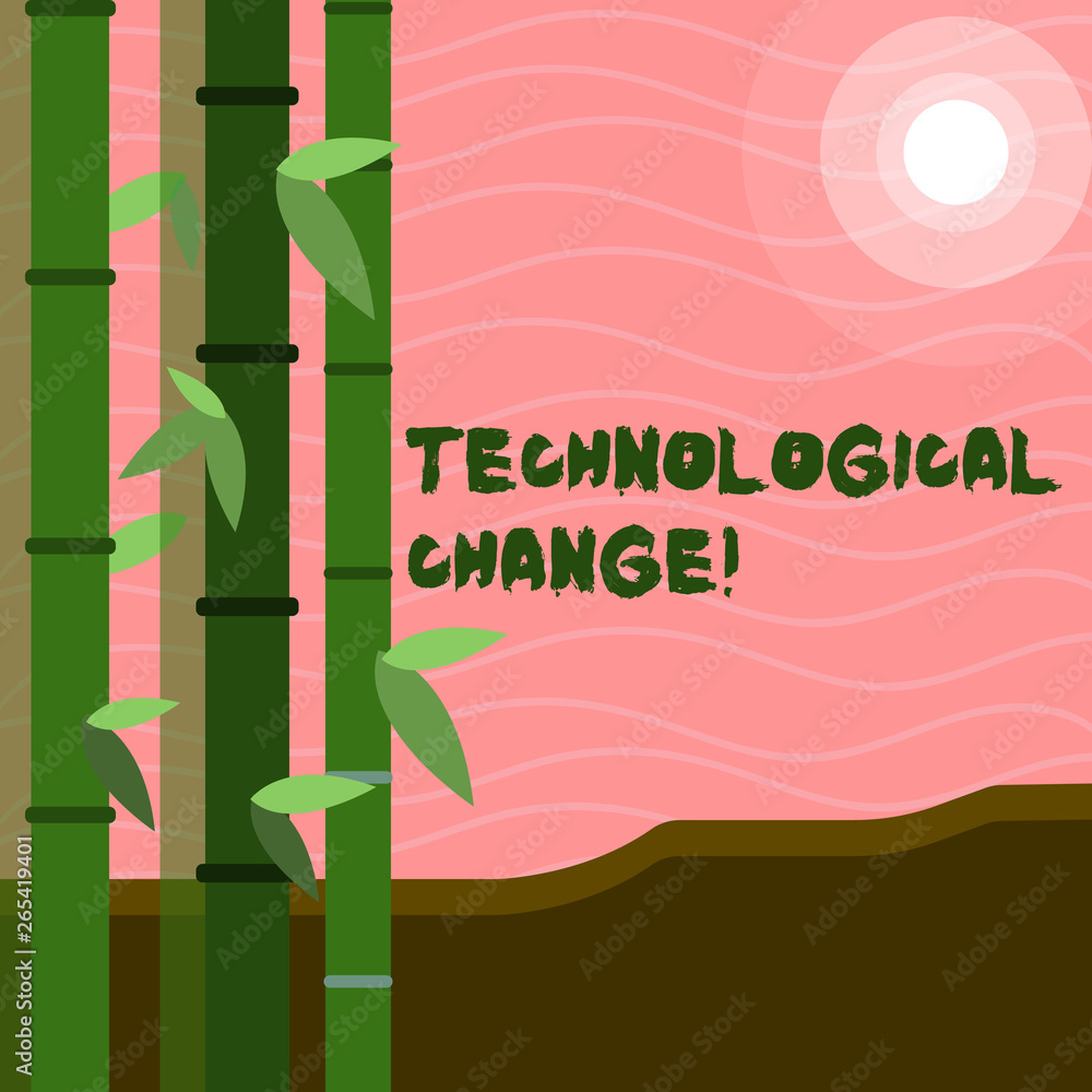 Poster text sign showing technological change. business photo text increase in the efficiency of a product 