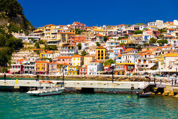 parga city greek tourist resort in preveza perfecture greece