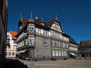 In der Altstadt von Goslar im Harz in Niedersachsen, Deutschland 