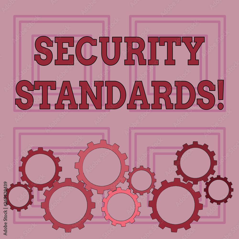 Poster handwriting text writing security standards. conceptual photo the scope of security functions and fe