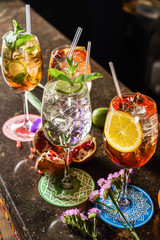 cocktails in the bar