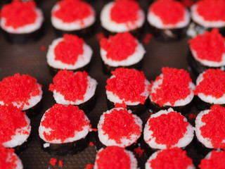 Japanese Food on wood table.