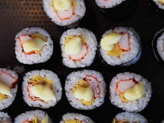 Japanese Food on wood table.