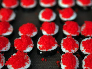 Japanese Food on wood table.
