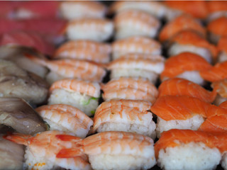 Japanese Food on wood table.